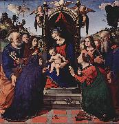 Piero di Cosimo Maria mit dem Kind, Engeln, Hl. Katharina von Spain oil painting artist